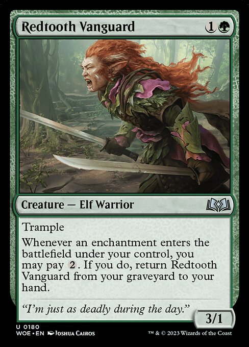 Redtooth Vanguard, from Wilds of Eldraine (#180)