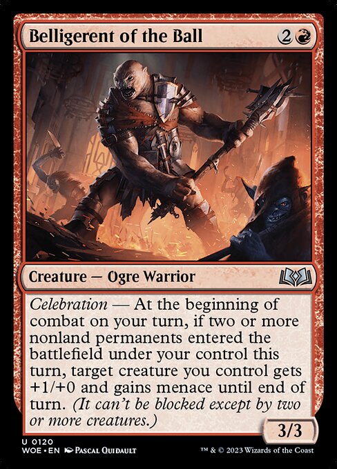 Belligerent of the Ball, from Wilds of Eldraine (#120)