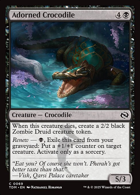 Adorned Crocodile, from Tarkir: Dragonstorm (#69)