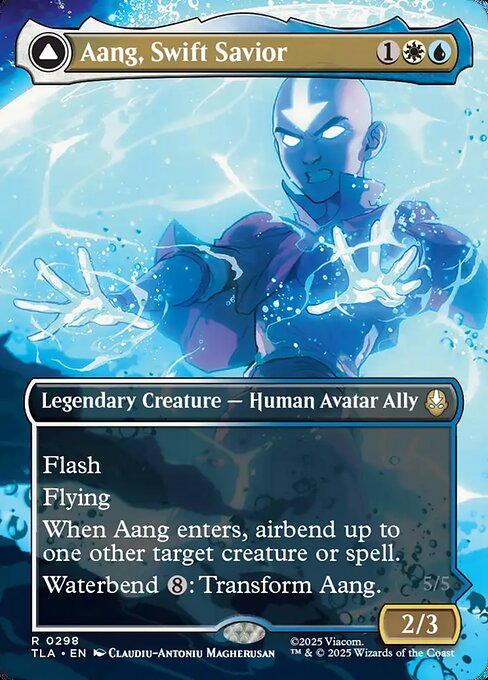 Aang, Swift Savior // Aang and La, Ocean's Fury, from Avatar: The Last Airbender (#298), (Borderless)
